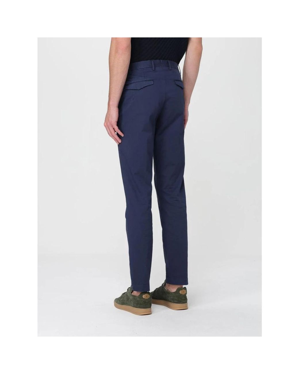 PT Torino Blue Slim-Fit Trousers for men