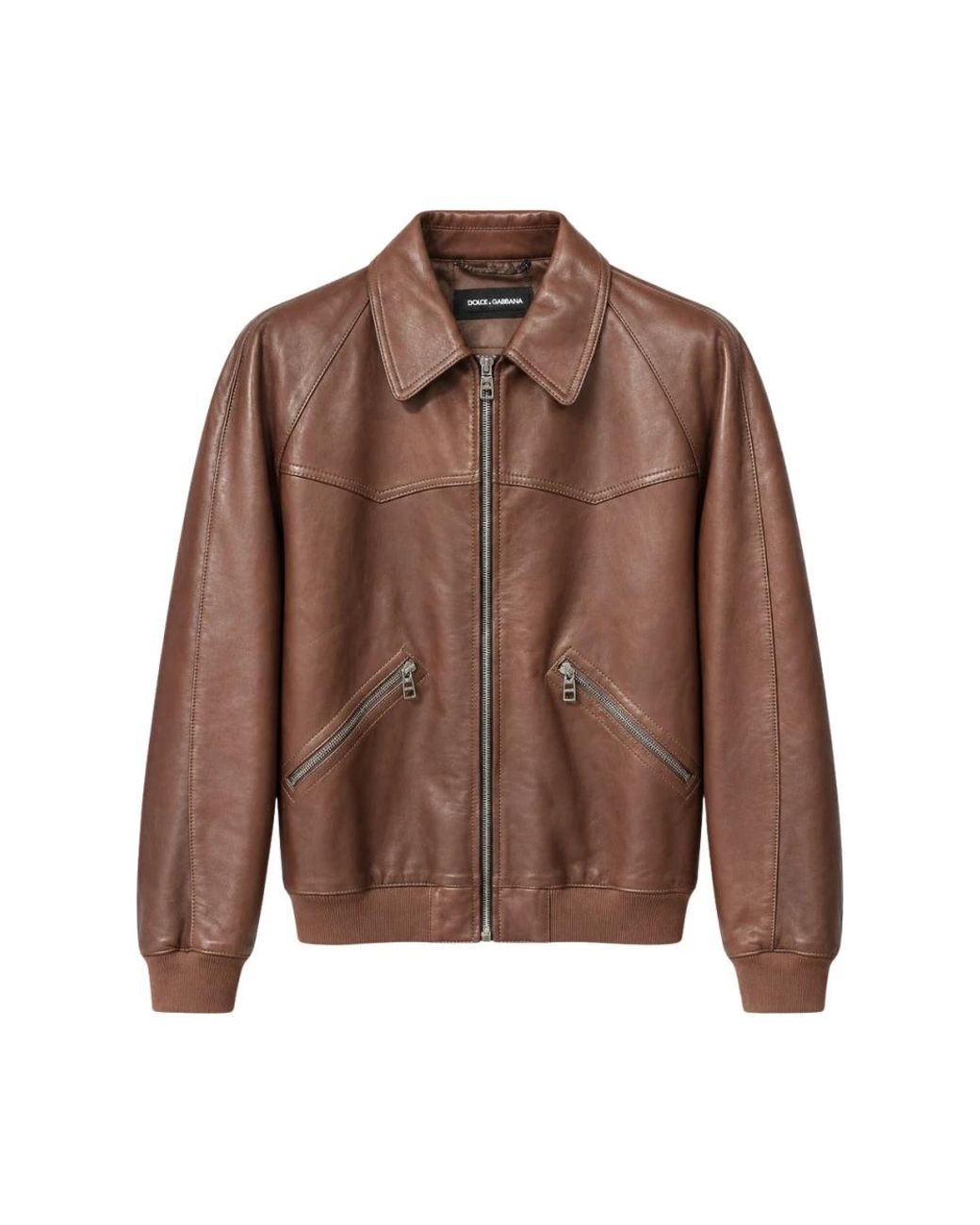 Dolce & Gabbana Brown Bomber Jackets for men