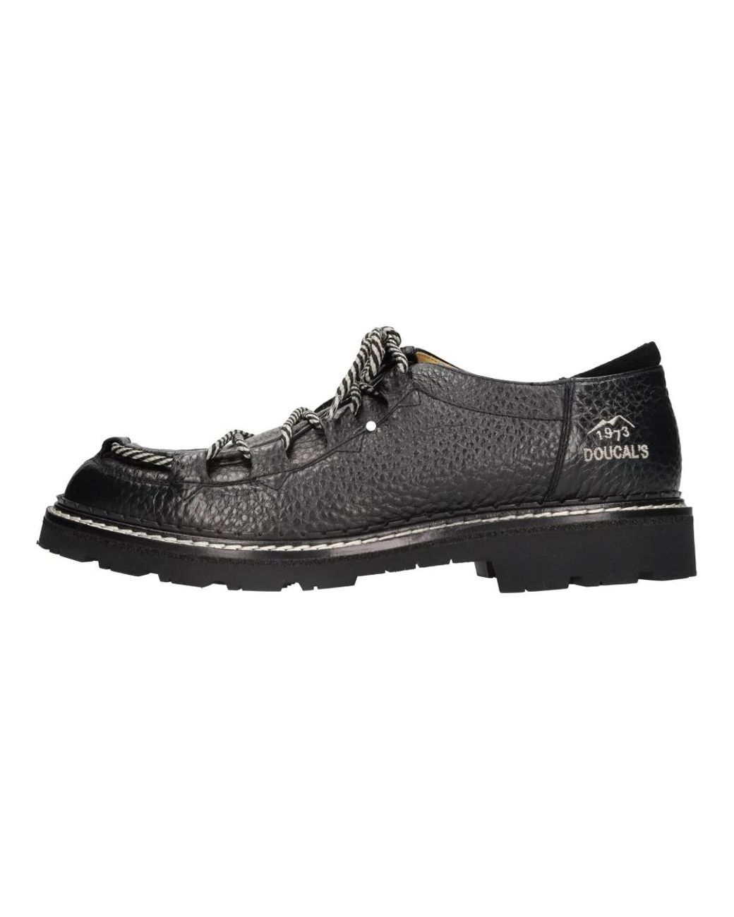 Doucal's Black Laced Shoes for men