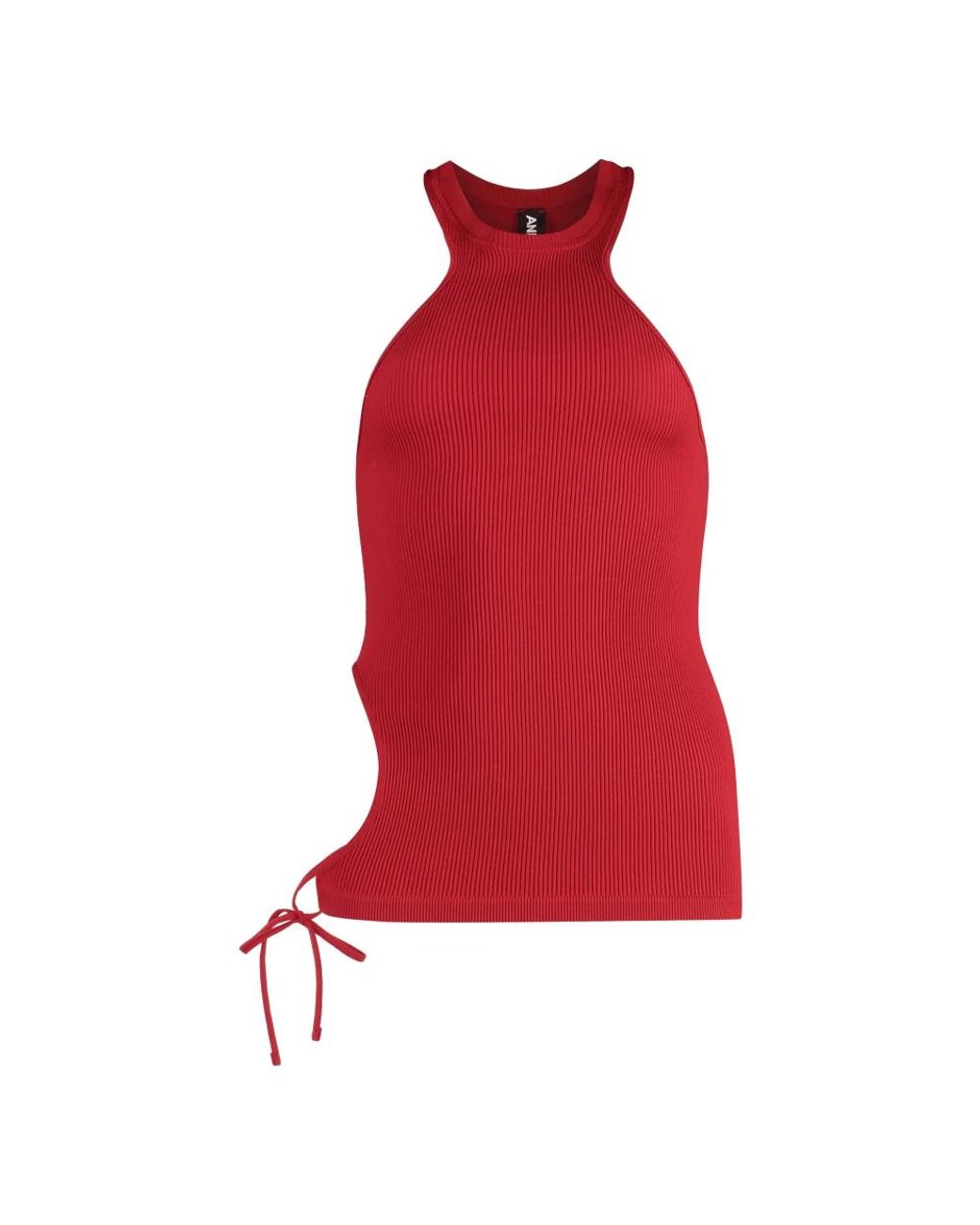 ANDREA ADAMO Red Sleeveless Tops