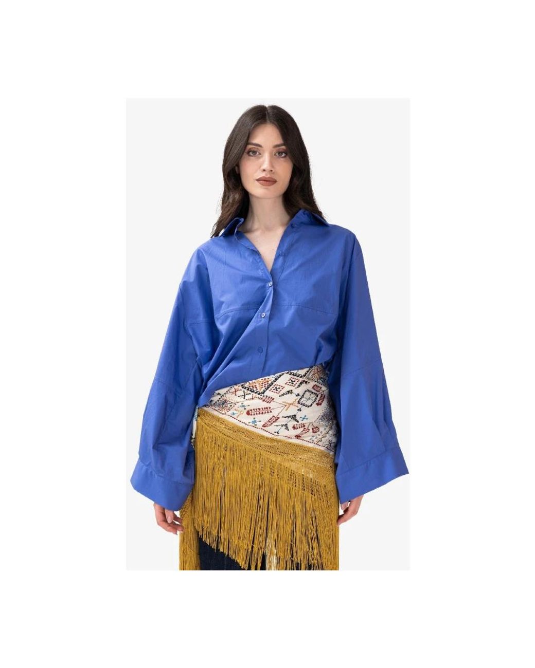 Erika Cavallini Semi Couture Blue Shirts
