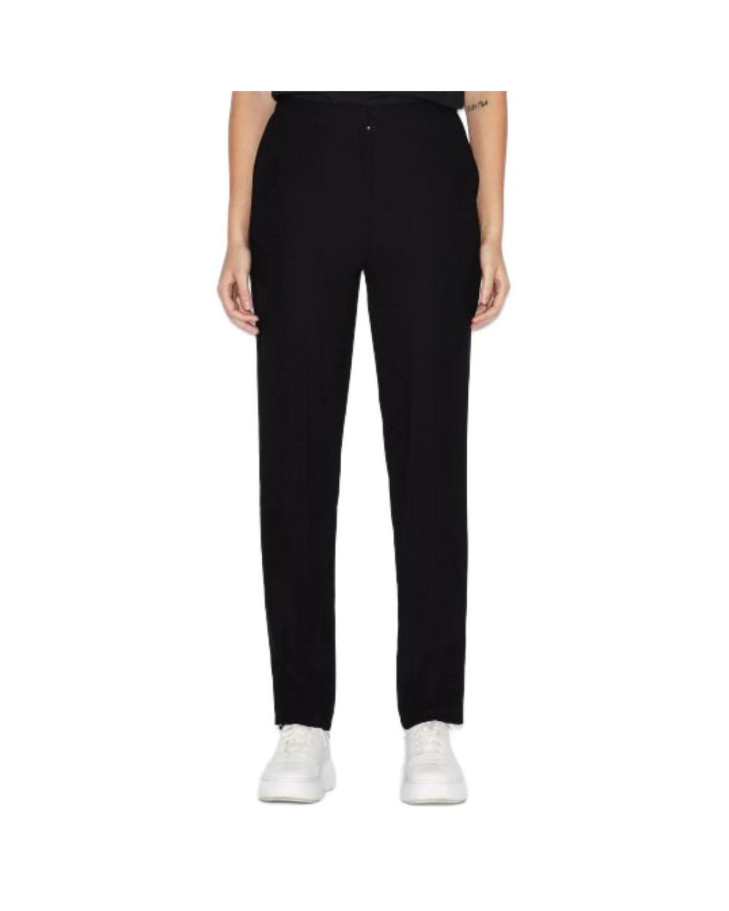 ARMANI EXCHANGE Black Straight Trousers