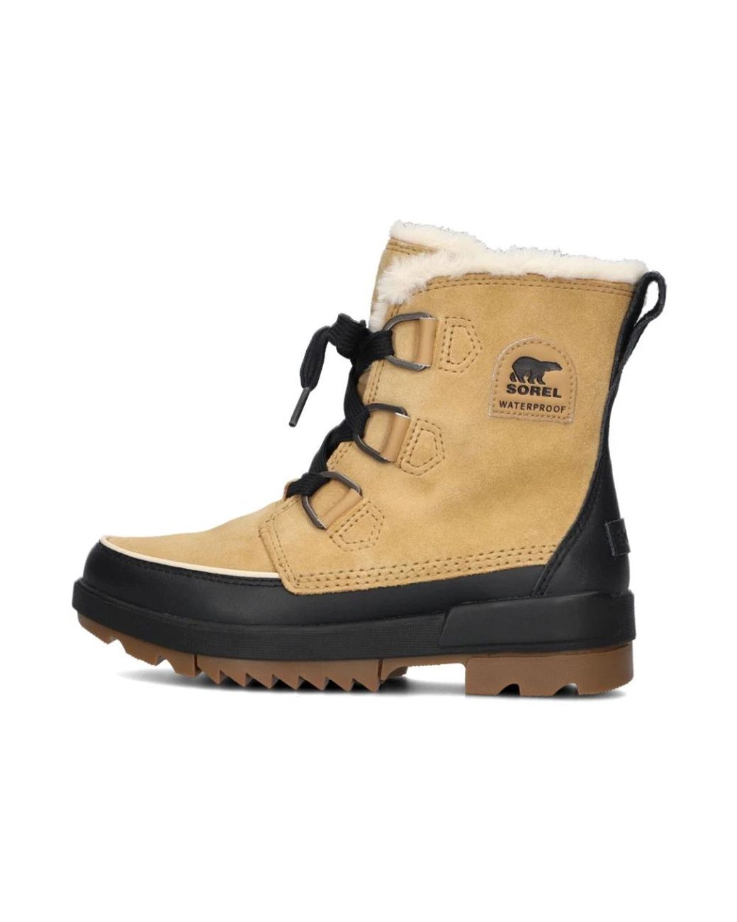 Sorel Schoenen ,Bruin ,Nepbont Waterdichte Winterlaarzen Torino Ii in het Black