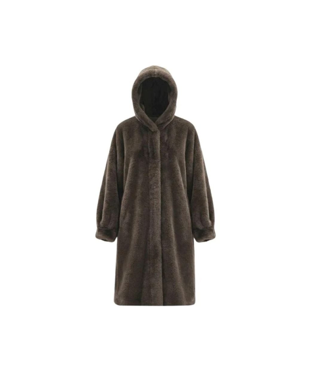 Marella Brown Faux Fur & Shearling Jackets