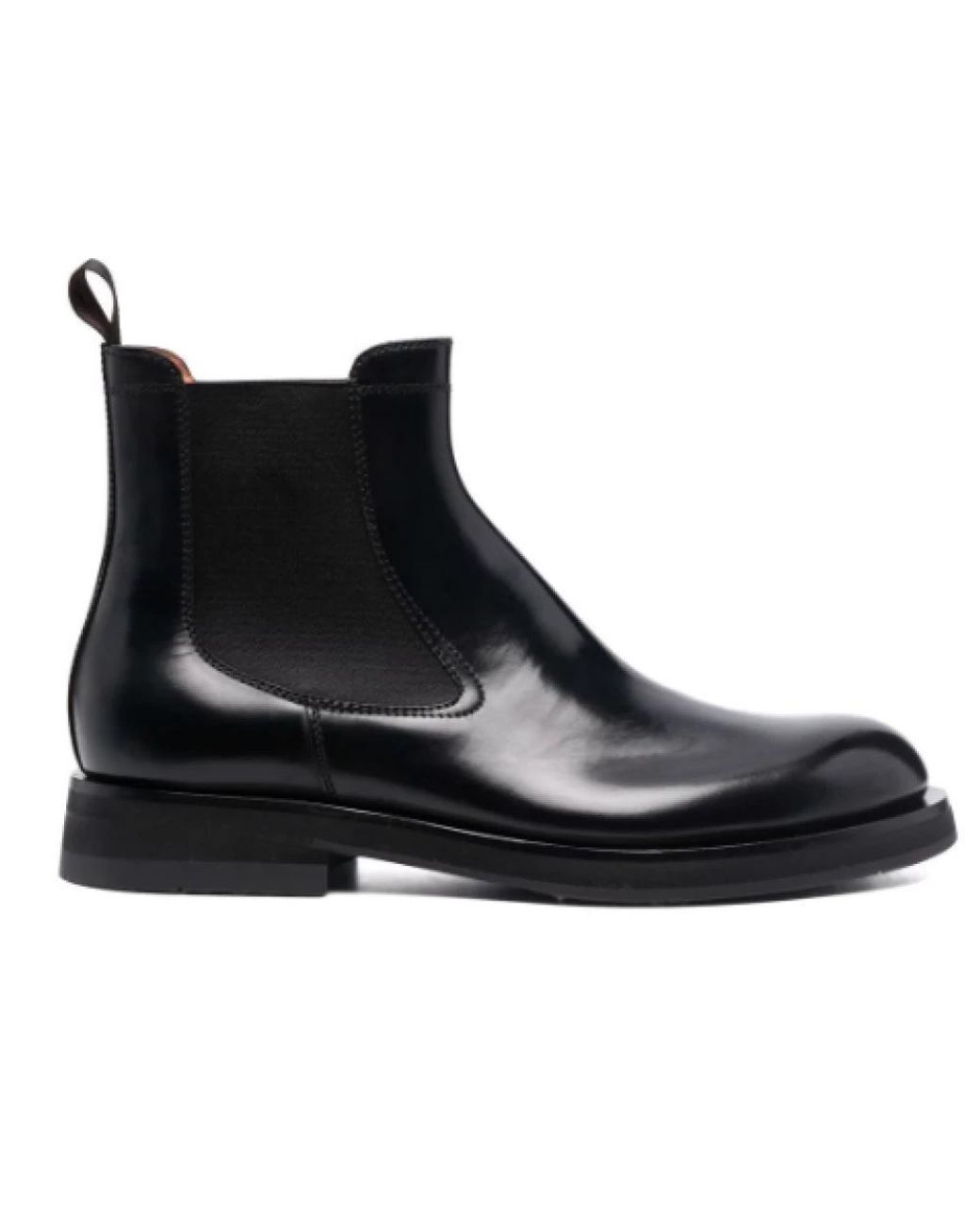 Santoni Black Chelsea Boots for men