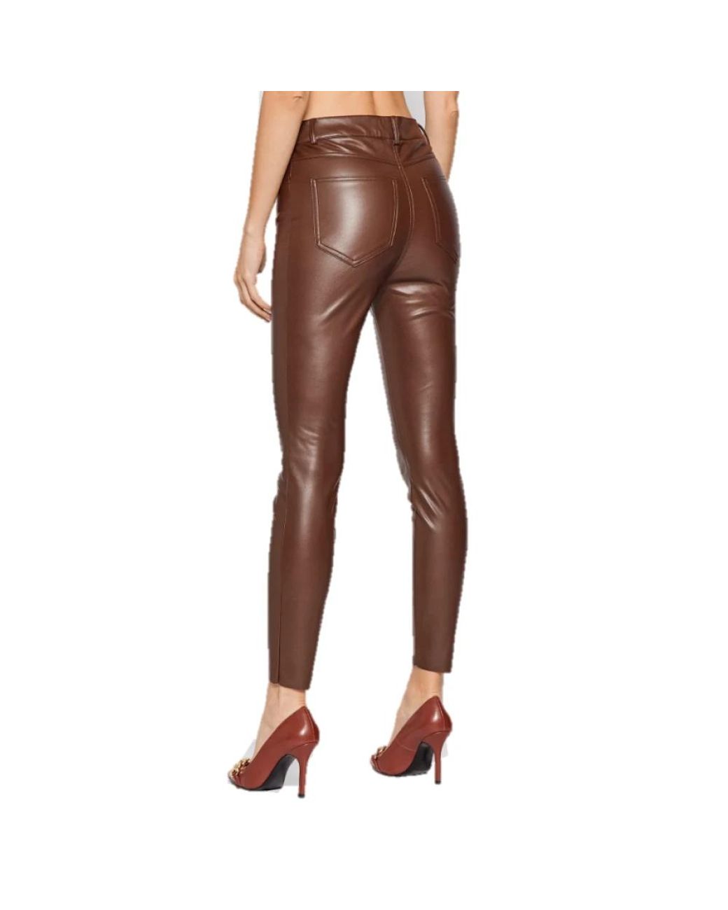 Marciano Brown Leather Trousers