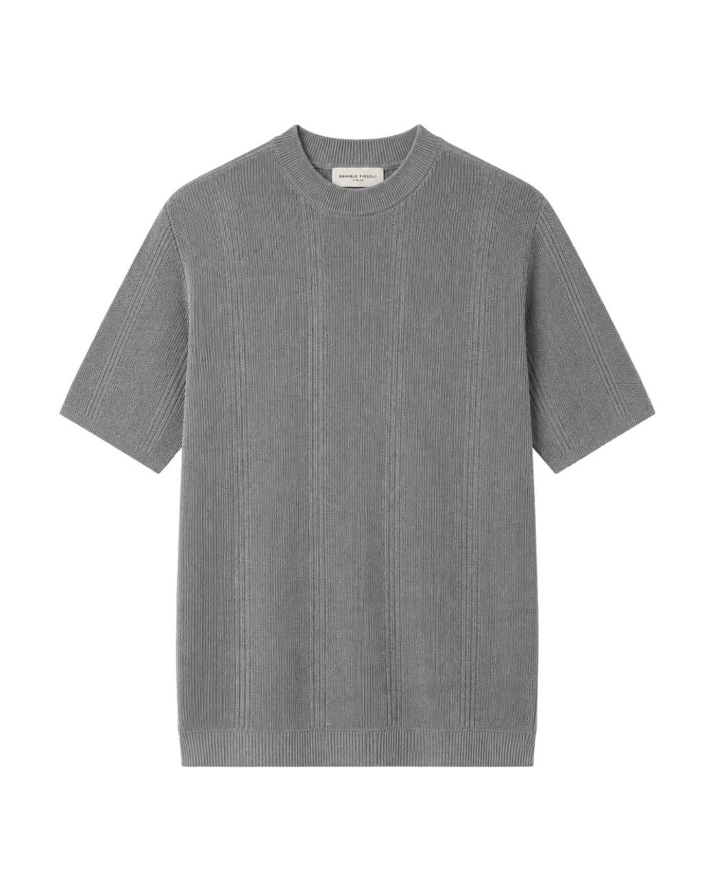 Daniele Fiesoli Gray Round-Neck Knitwear for men