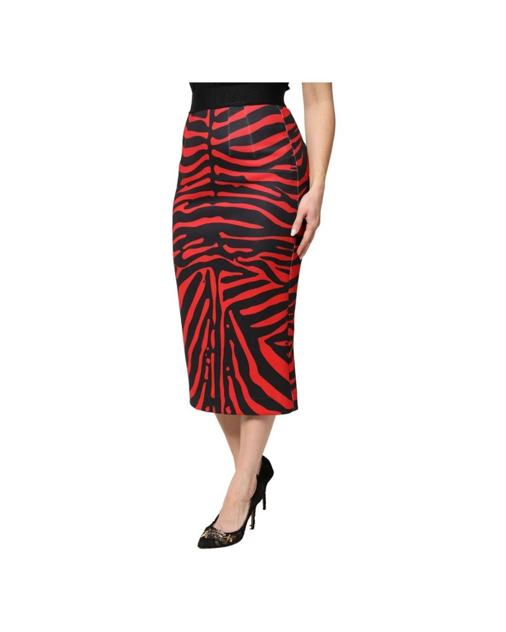 Dolce & Gabbana Red Pencil Skirts