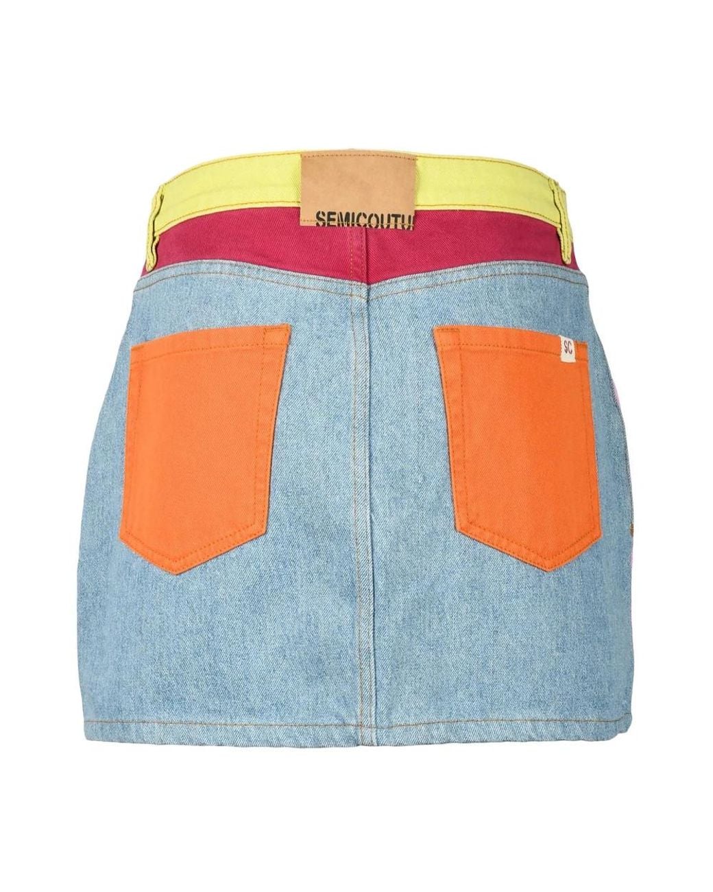 Semicouture Pink Denim Skirts