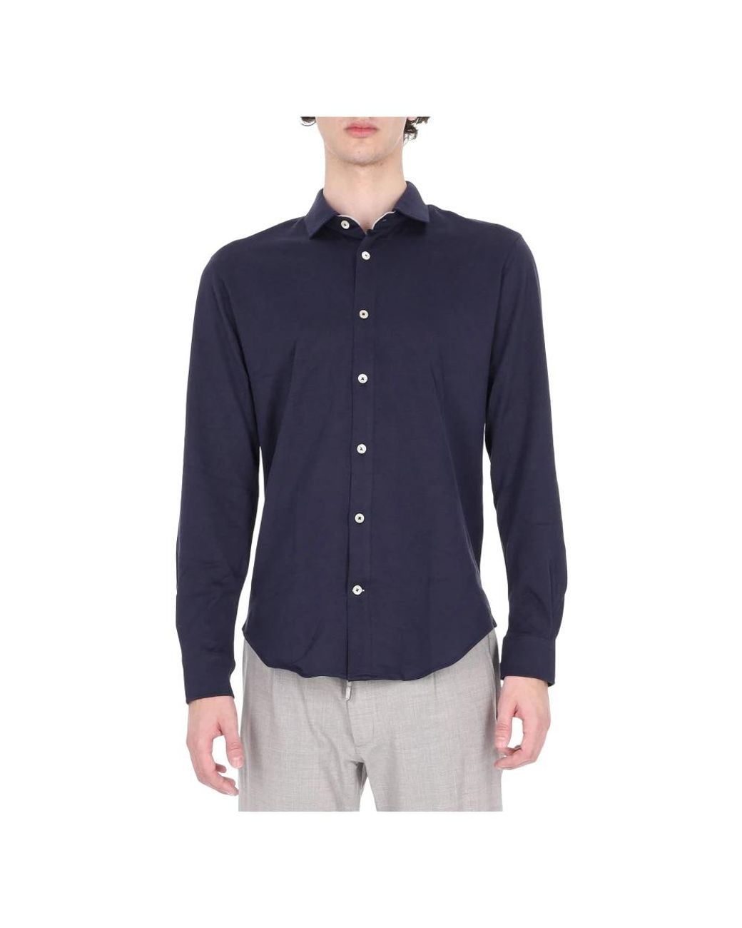 Eleventy Blue Casual Shirts for men