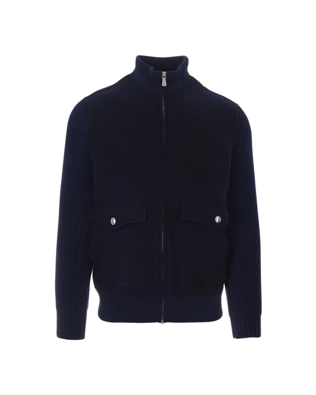 Eleventy Blue Zip-Throughs for men