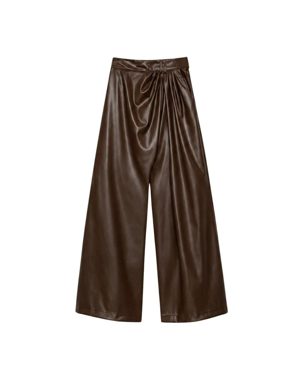 Aniye By Brown Leather Trousers