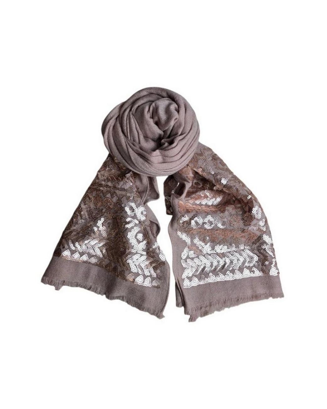 Altea Accessoires ,Roze ,Pailletten Sequined Scarf in het Brown