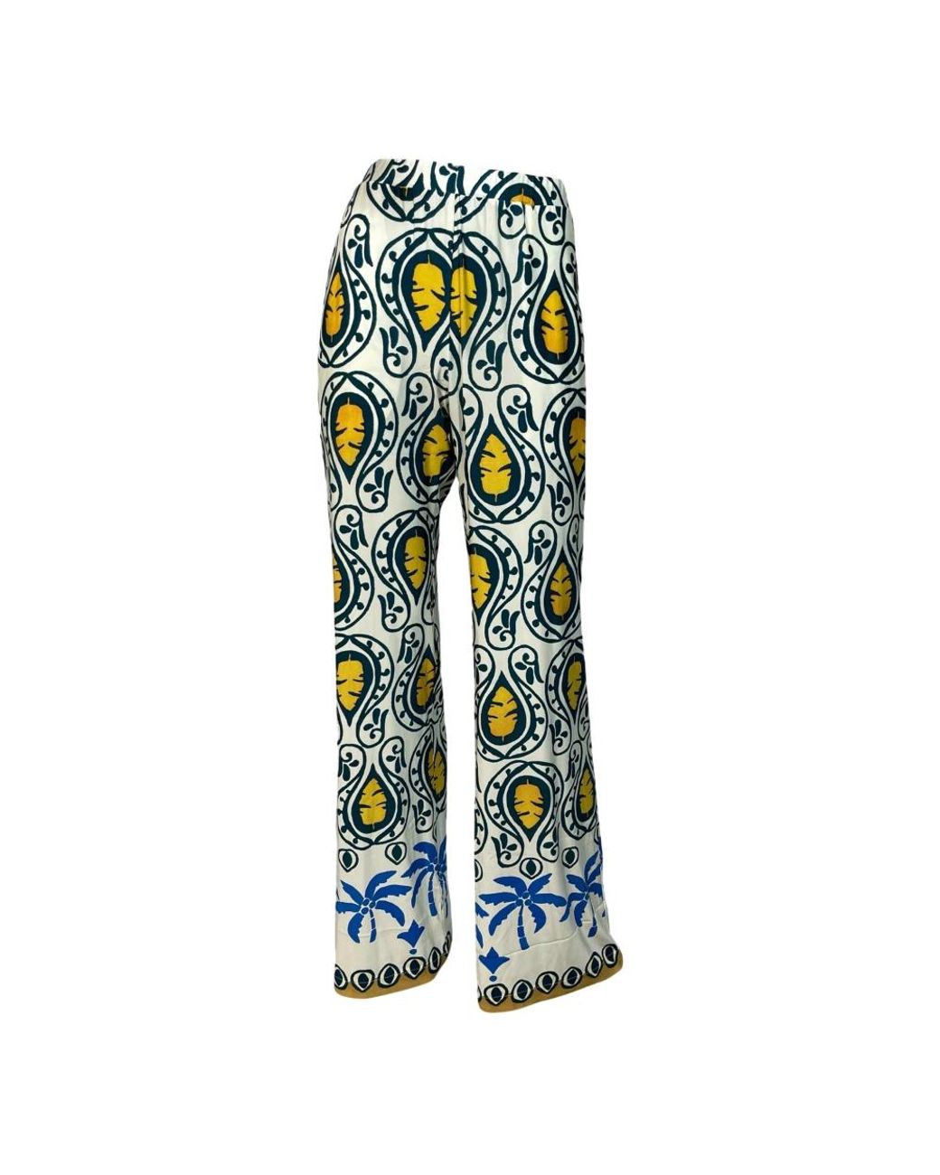 Ana Alcazar Blue Wide Trousers