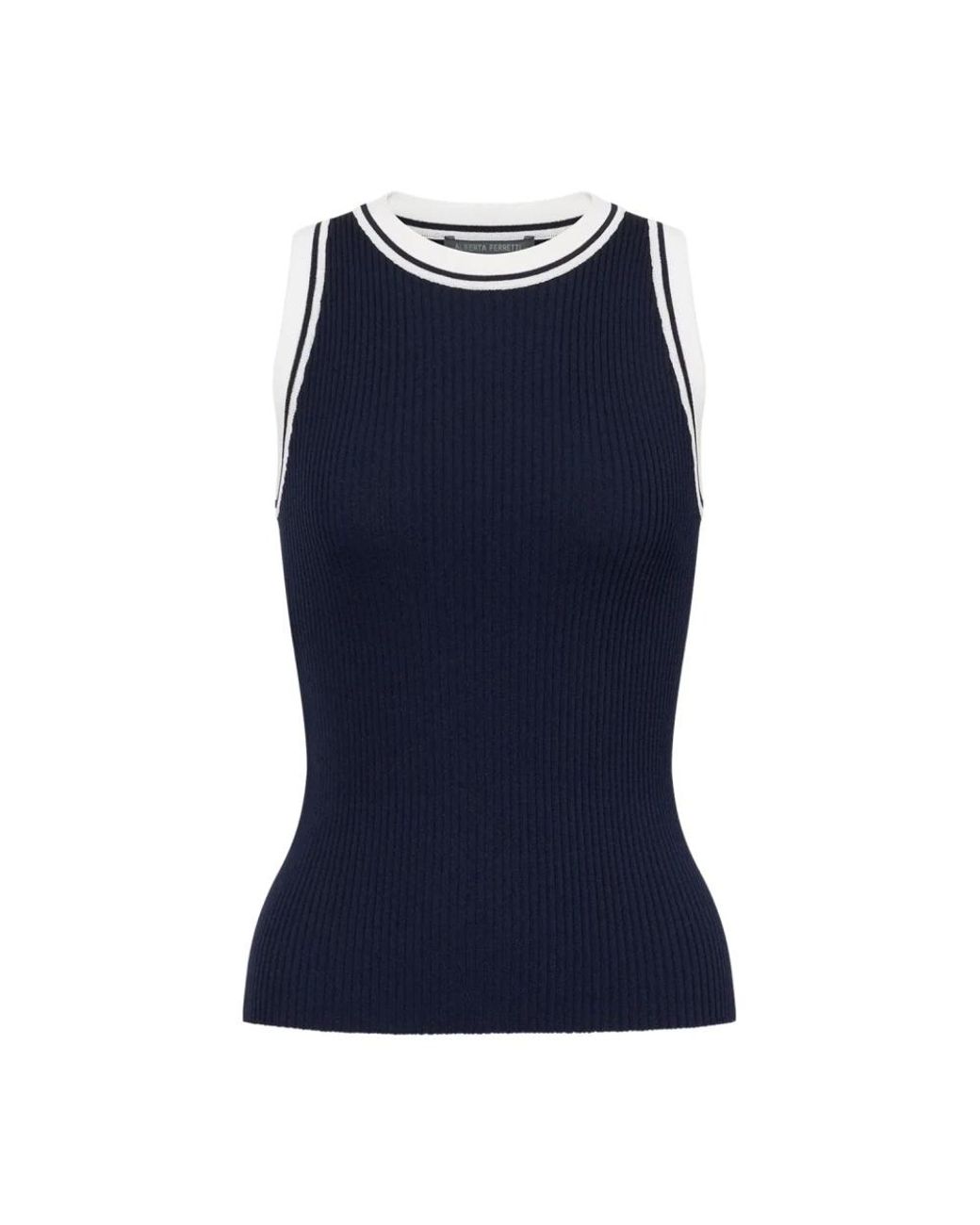 Alberta Ferretti Blue Sleeveless Tops
