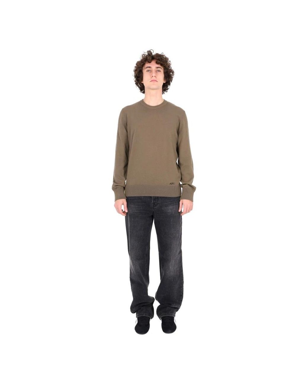 A.P.C. Brown Round-Neck Knitwear for men