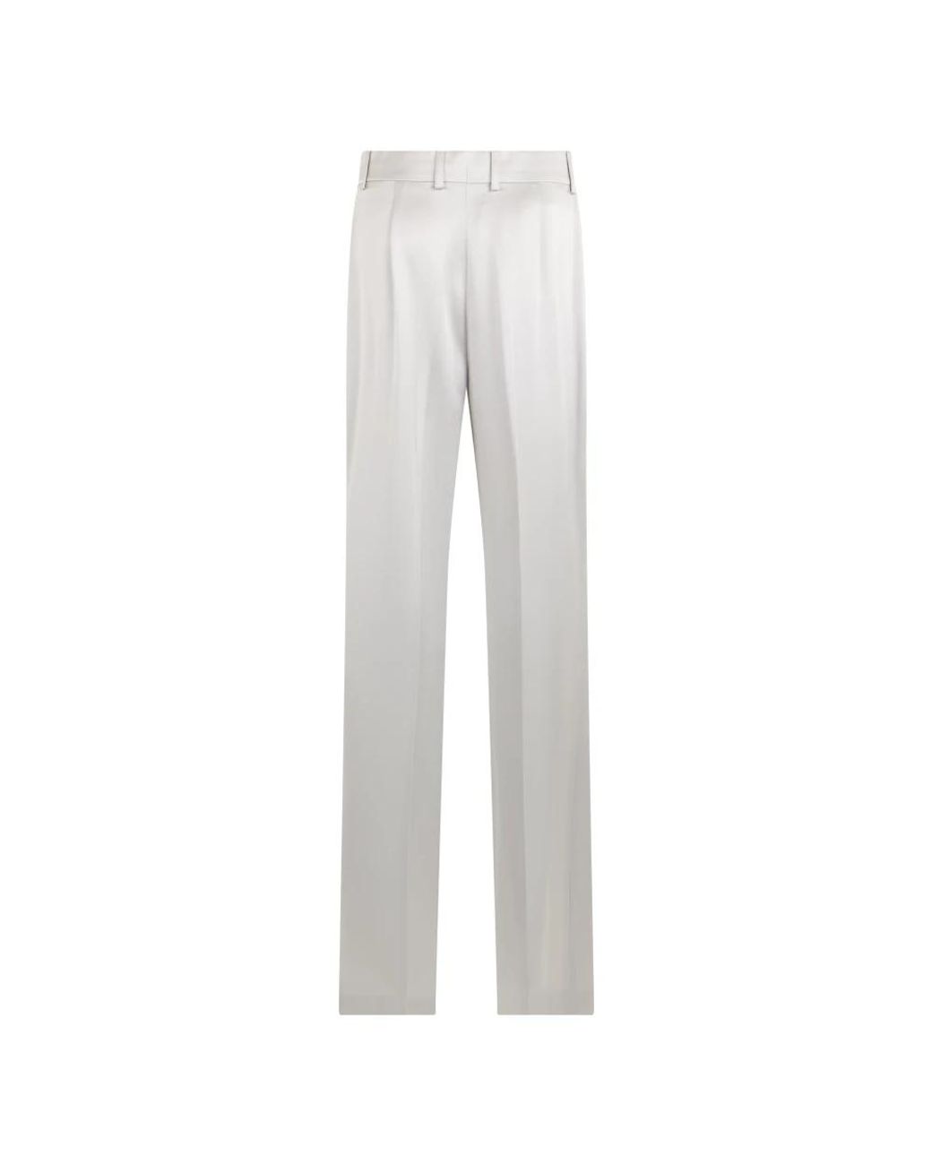 Alberta Ferretti Gray Straight Trousers