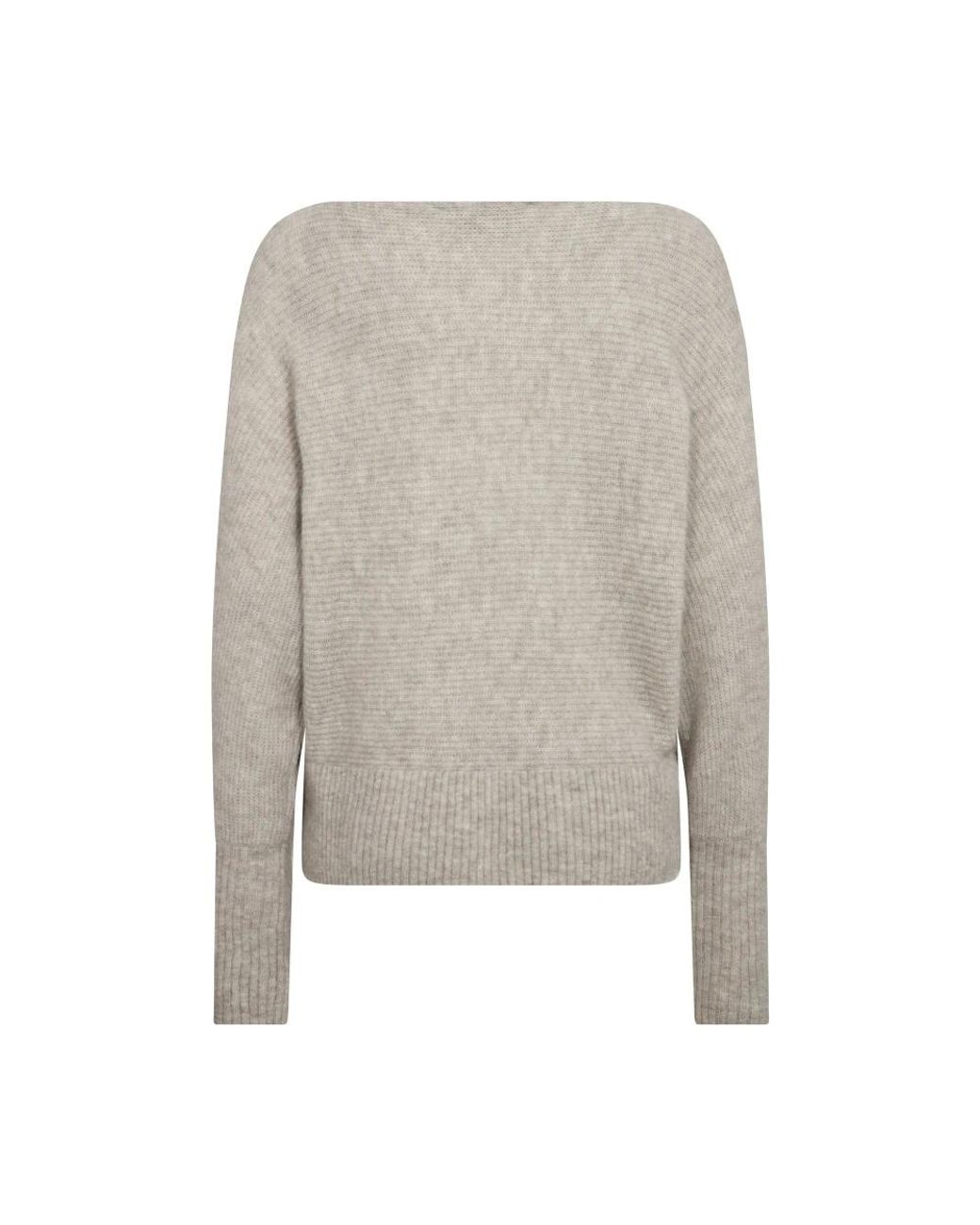 Mos Mosh Gray Round-Neck Knitwear