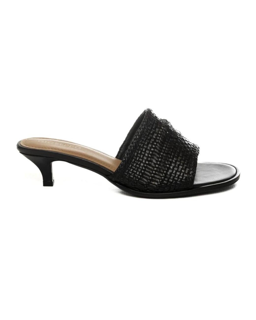 Gioseppo Black Balkan Heeled Mules