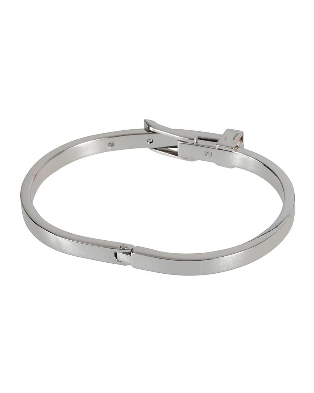 Saint Laurent Accessoires ,Grijs ,Belt Bracelet V2 in het Metallic voor heren