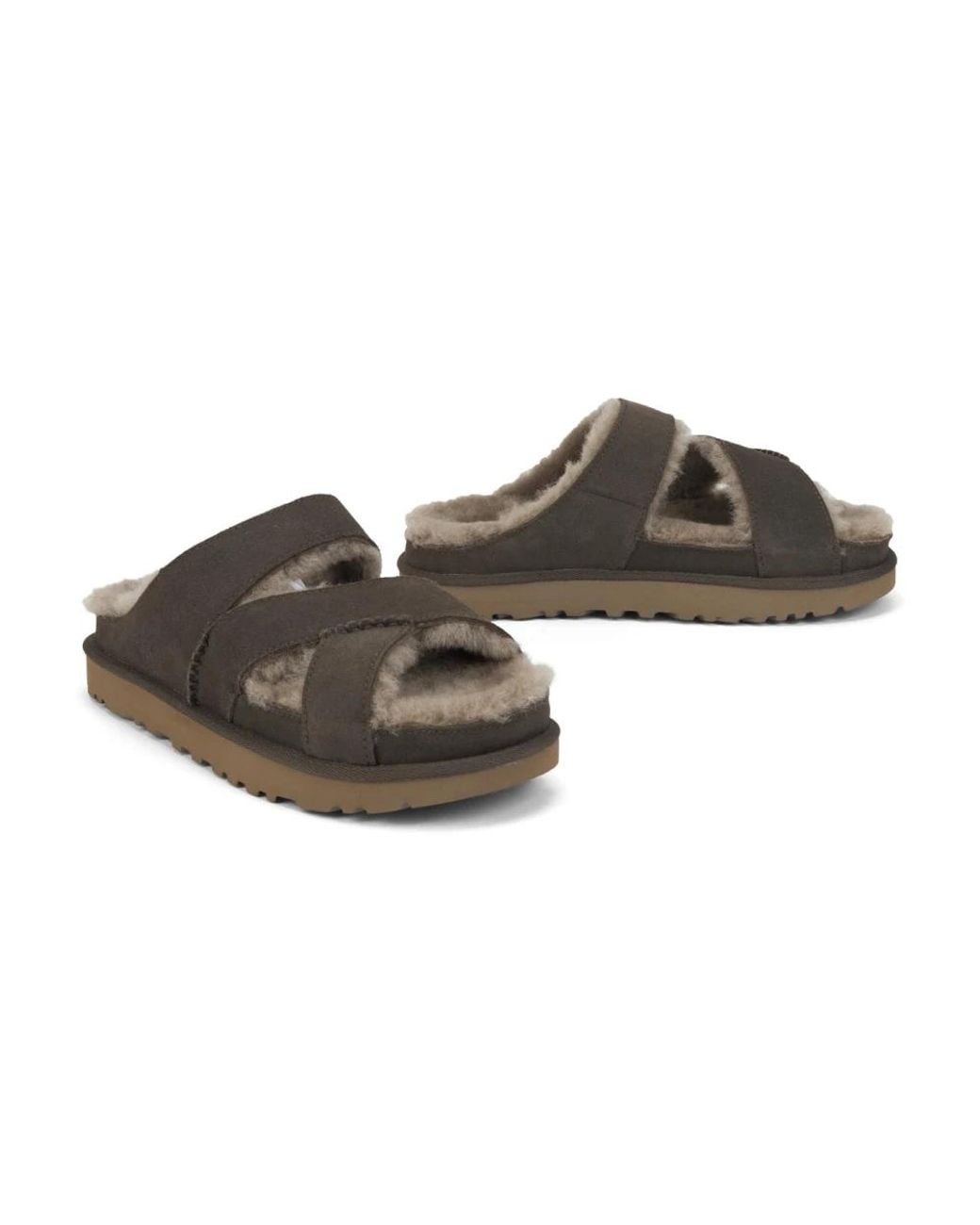 Ugg Brown Fluff Yeah Slide