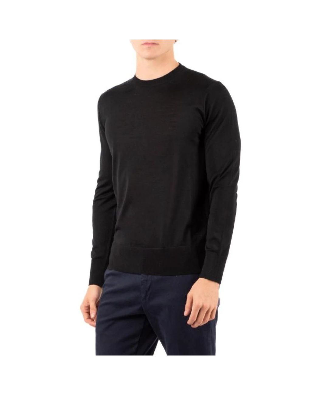 hindustrie Black Round-Neck Knitwear for men