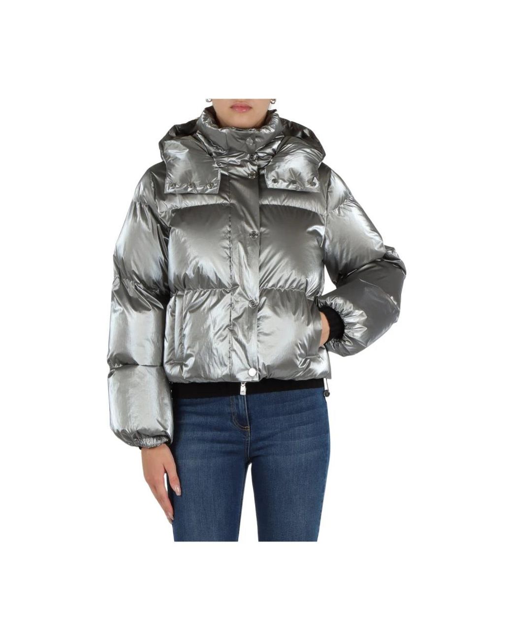 Elisabetta Franchi Gray Winter Jackets