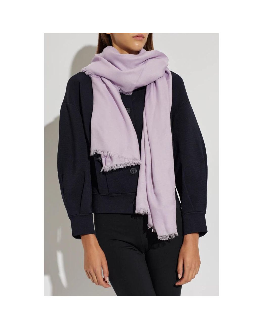 Emporio Armani Purple Silk Scarves