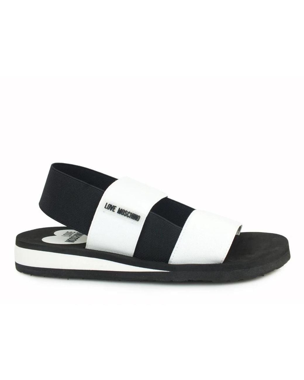 Love Moschino Black Flat Sandals