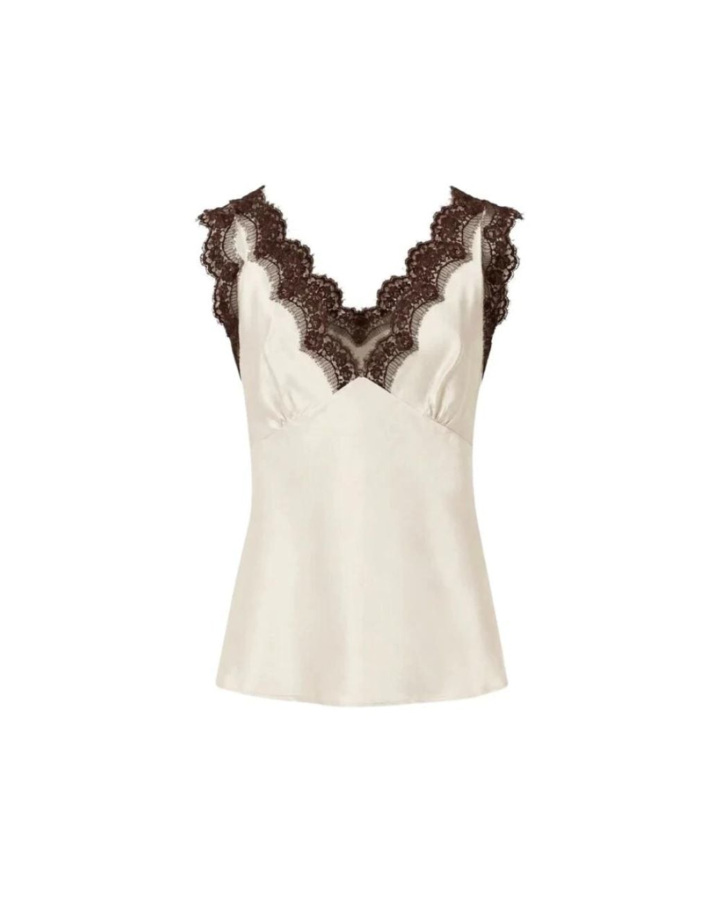Pink Memories Brown Sleeveless Tops