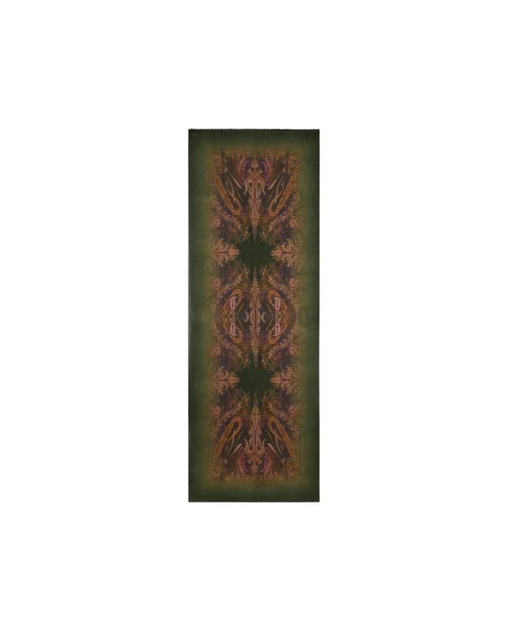 Etro Green Bufanda Degrade Est Floral