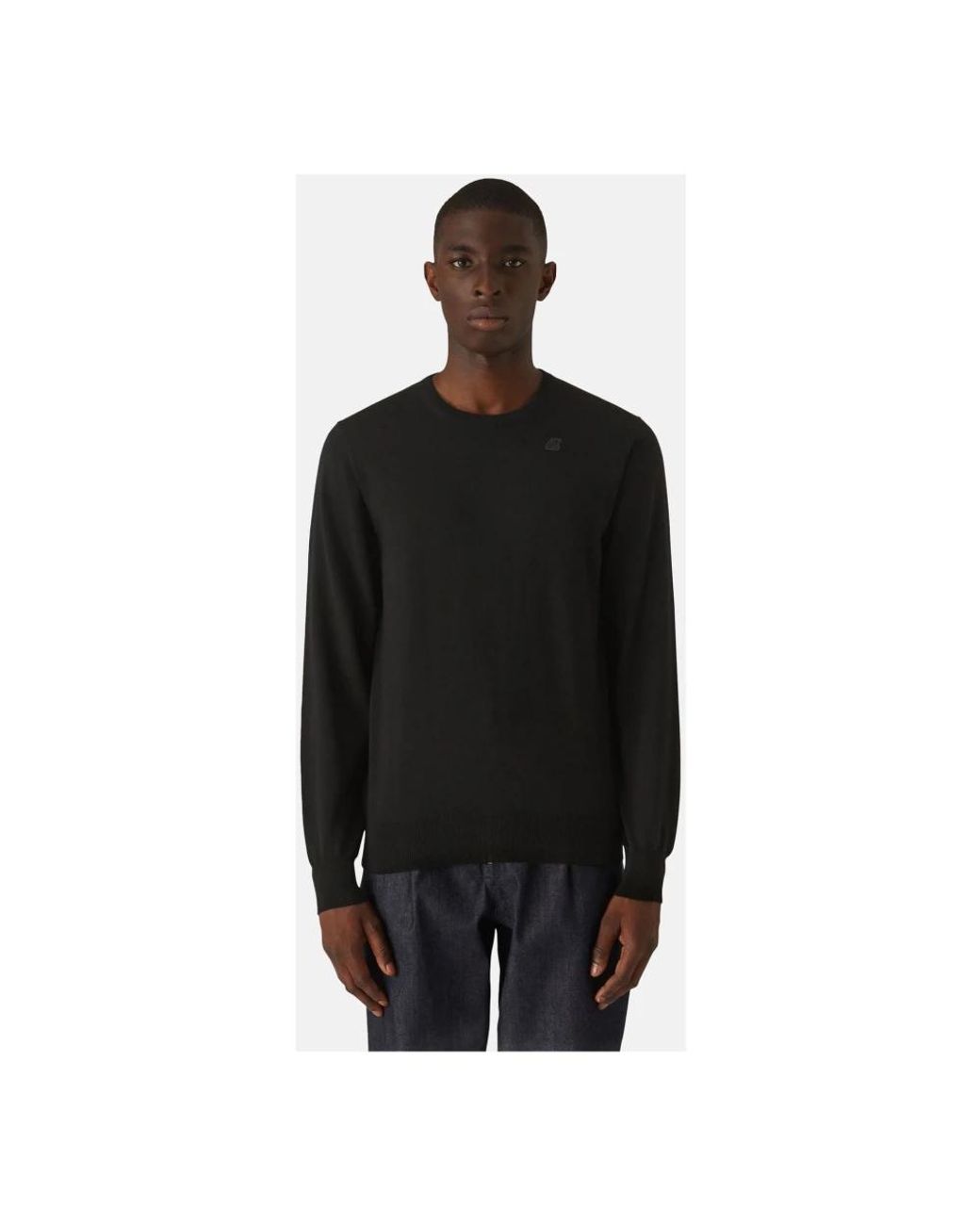 K-Way Black Round-Neck Knitwear for men
