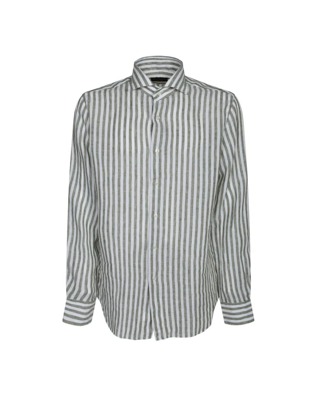 Dell'Oglio Gray Casual Shirts for men