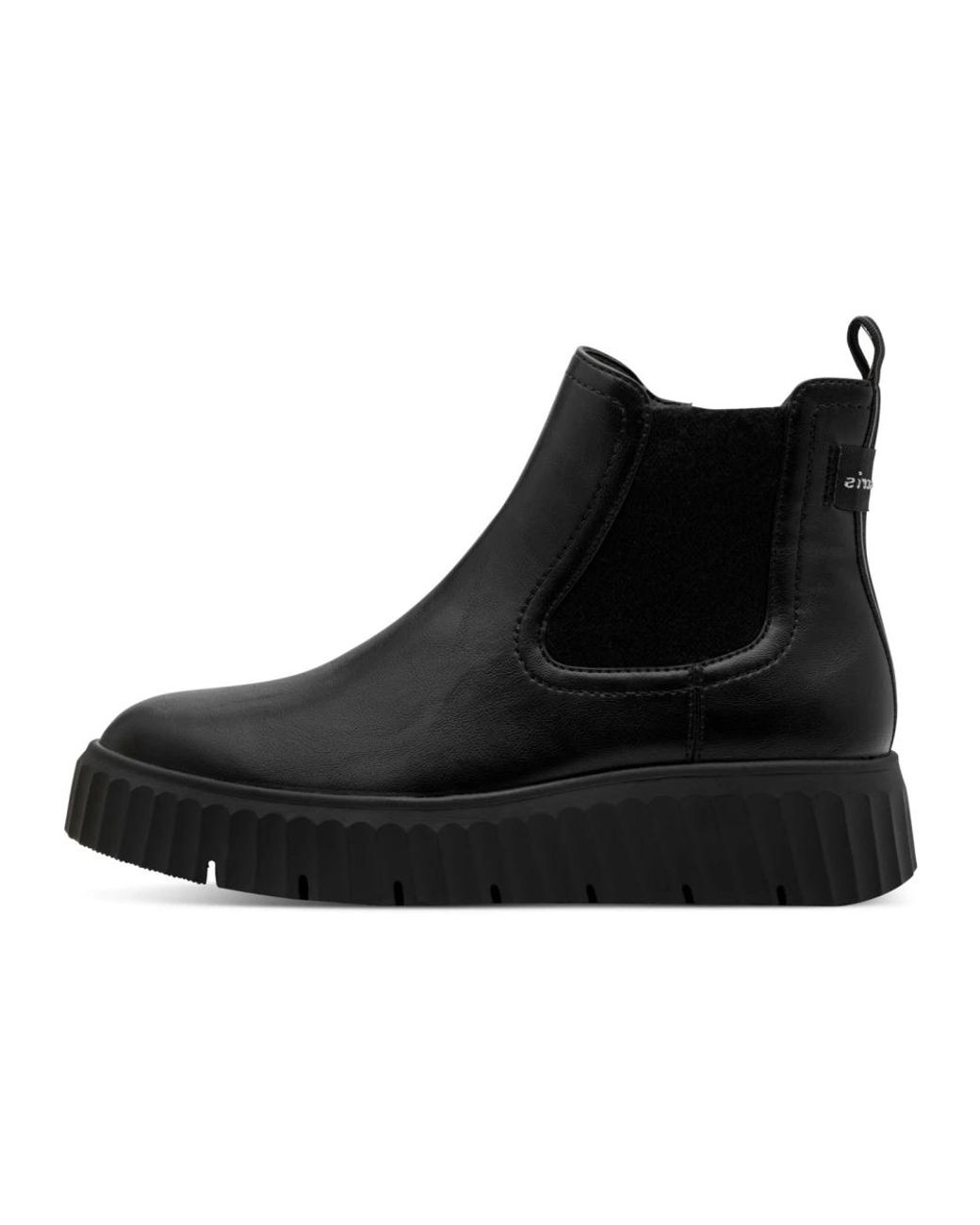 Tamaris Black Chelsea Boots