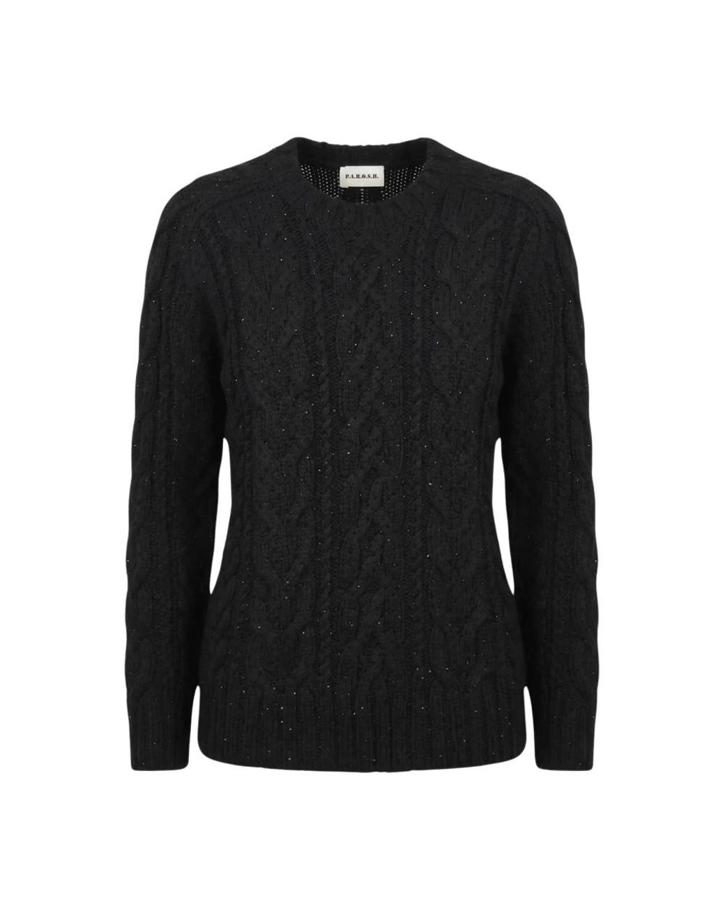 P.A.R.O.S.H. Black Round-Neck Knitwear