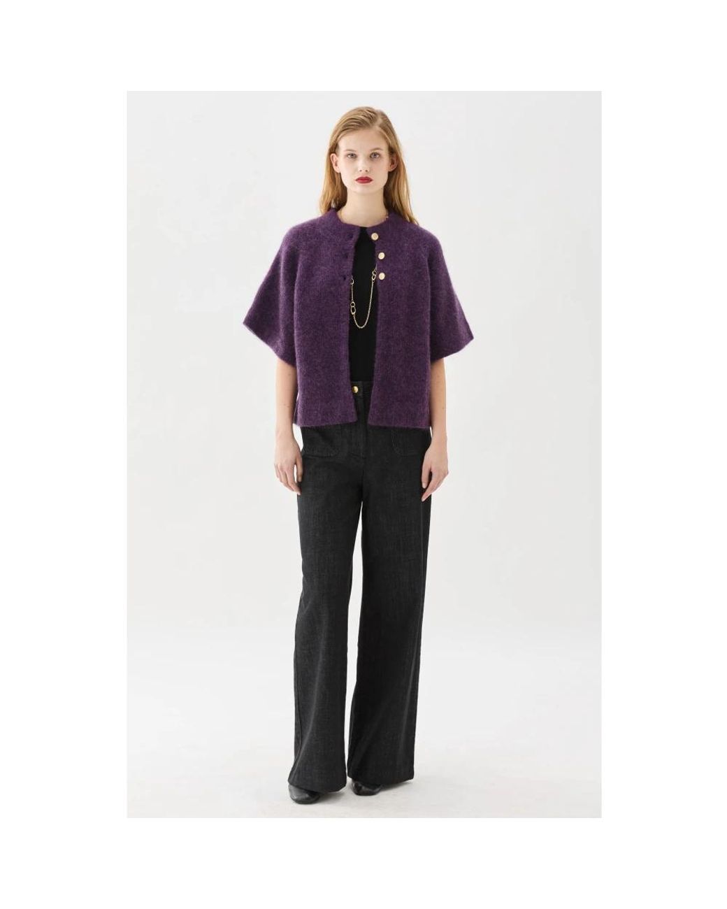 Cardigans BUSNEL en coloris Purple
