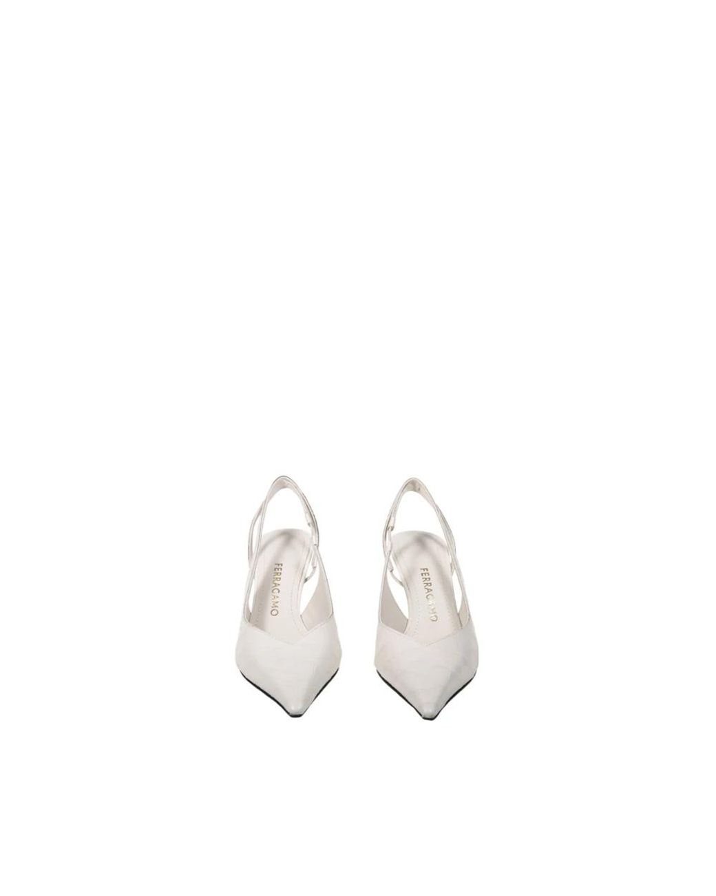 Ferragamo White Pumps