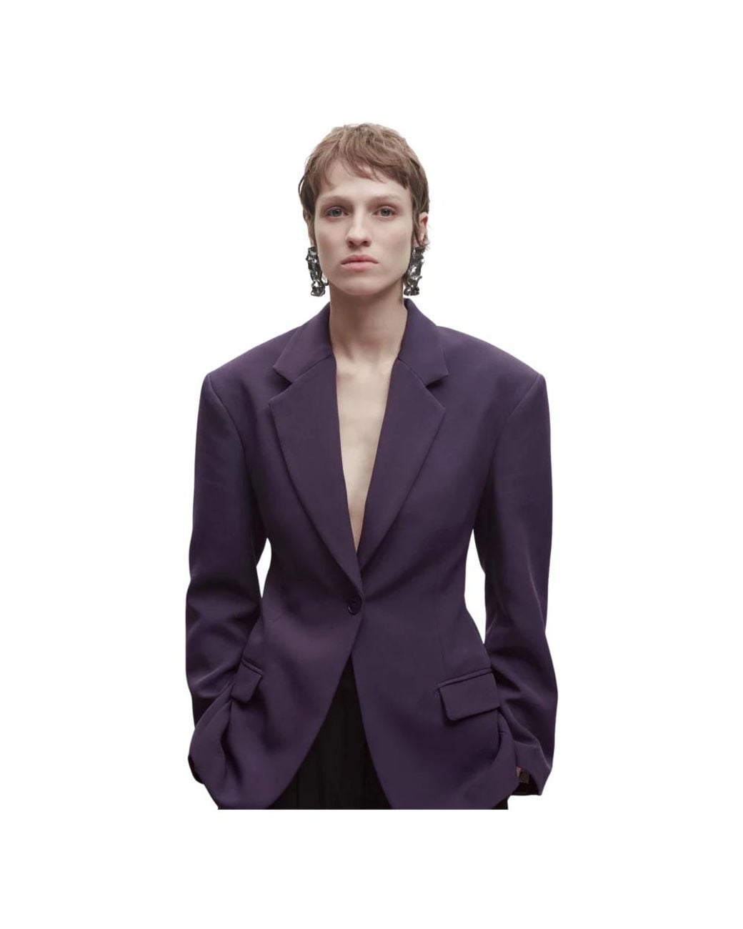 Erika Cavallini Semi Couture Purple Blazers