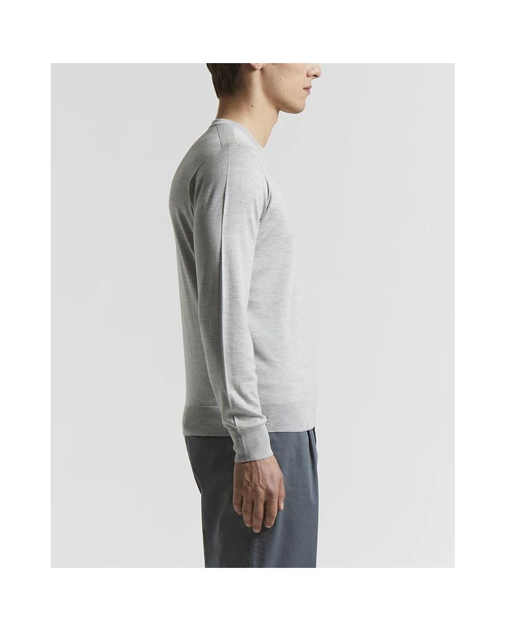 Peserico Gray Round-Neck Knitwear for men