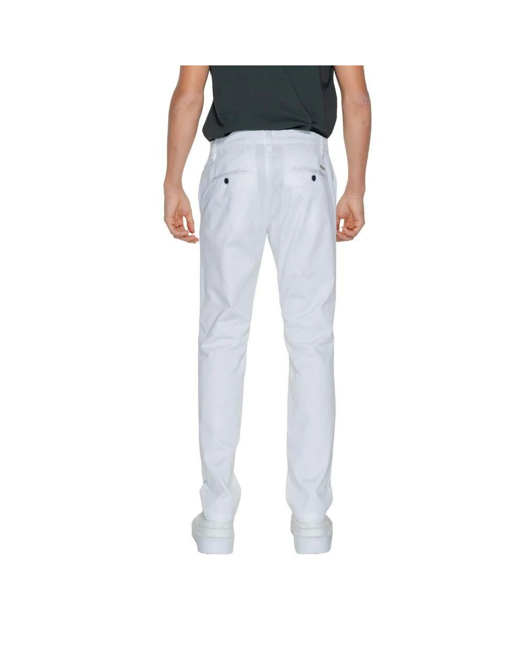 ARMANI EXCHANGE Blue Slim-Fit Trousers for men