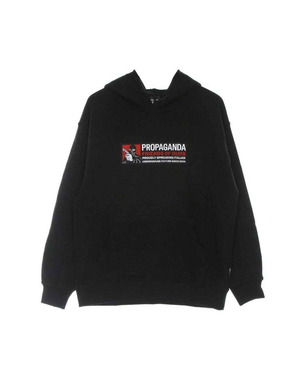 Propaganda Hoodies & Sweatvesten ,Zwart ,Katoen Zwarte Hoodie Met Kangoeroezak in het Black voor heren