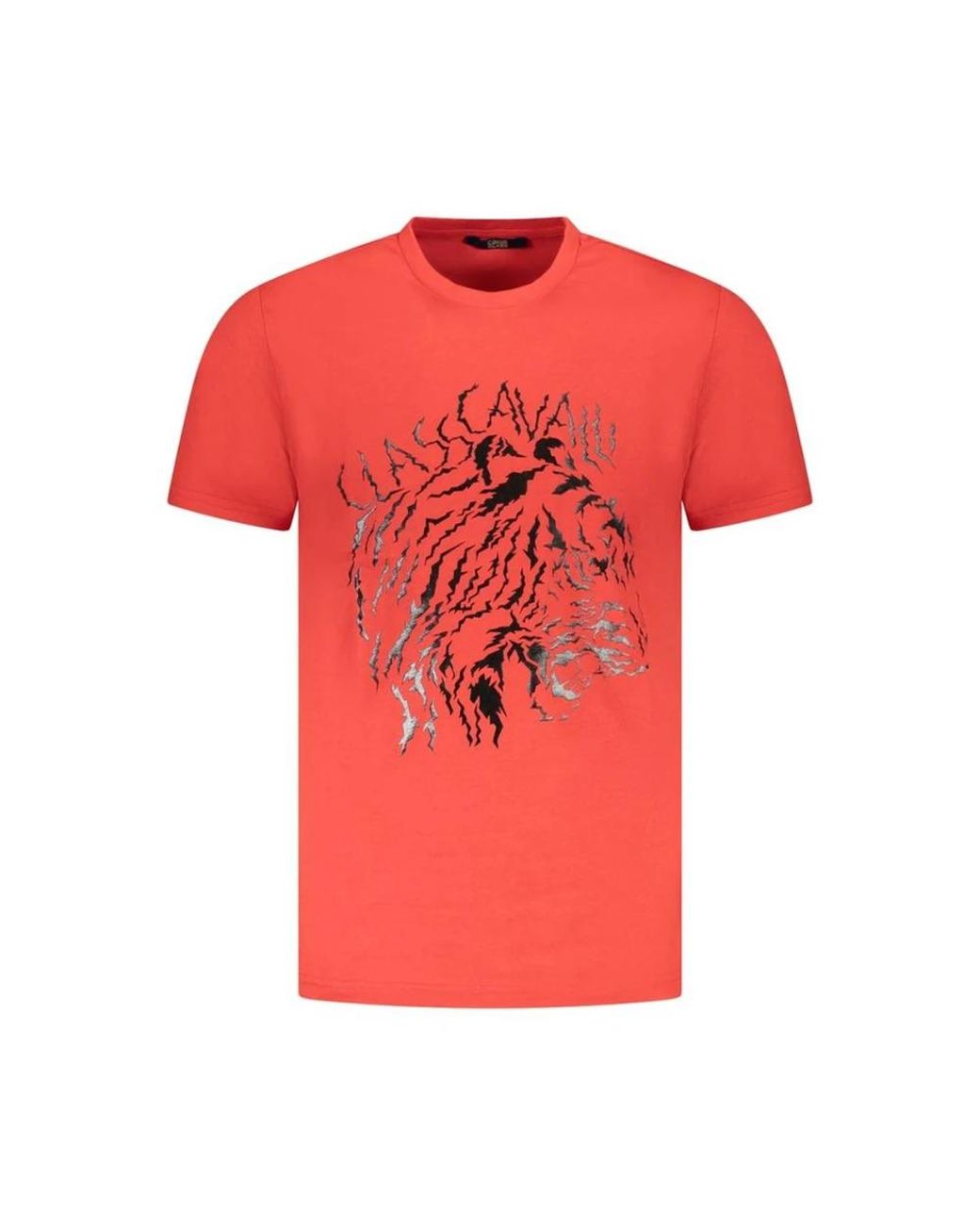 Roberto Cavalli Tops ,Rood ,Katoen Rood Grafisch T-Shirt in het Red voor heren