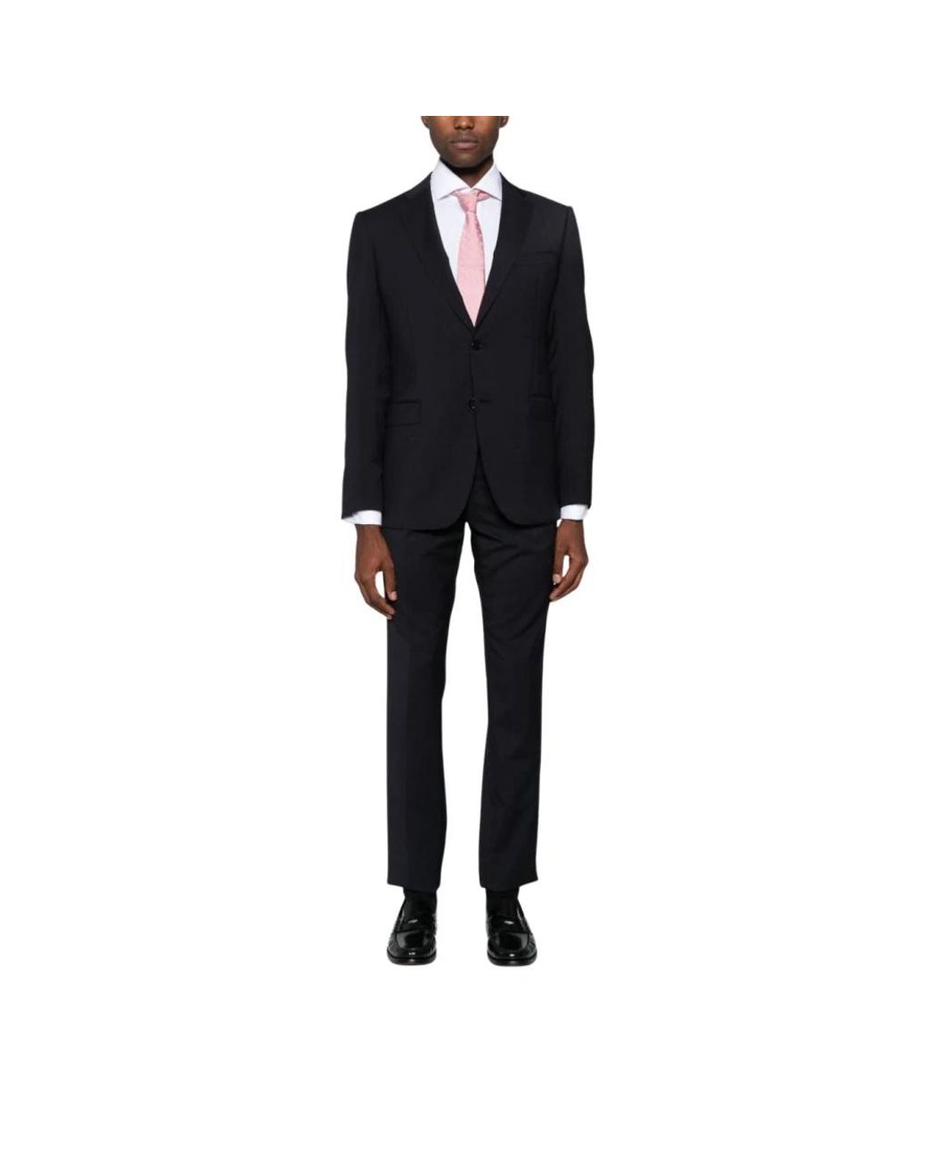 Emporio Armani Black Single Breasted Suits for men
