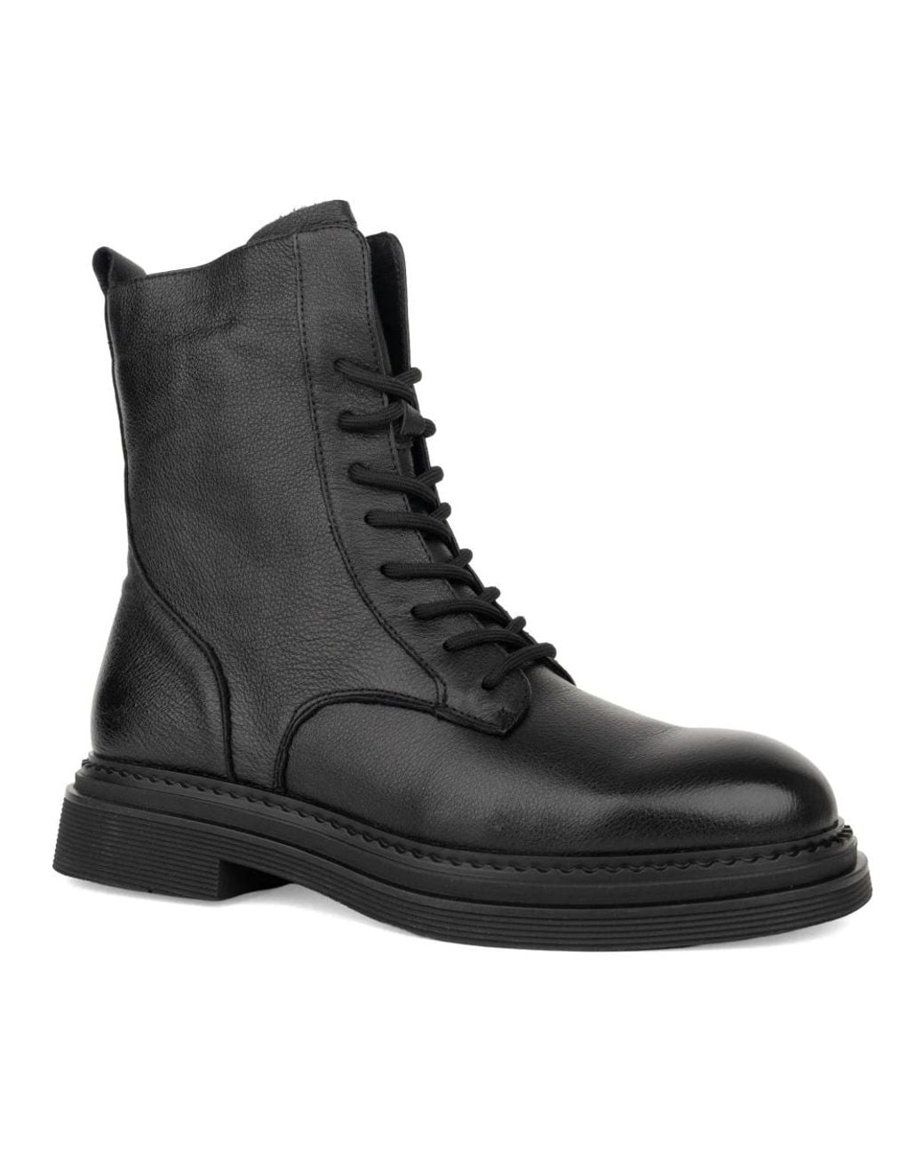 Linda Baumann Black Lace-Up Boots