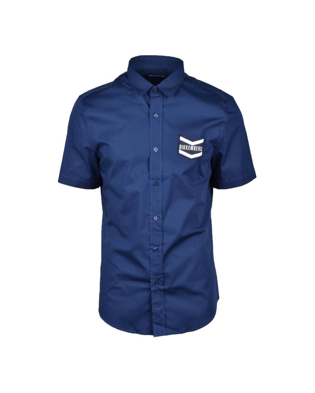 Bikkembergs Blue Short Sleeve Shirts for men