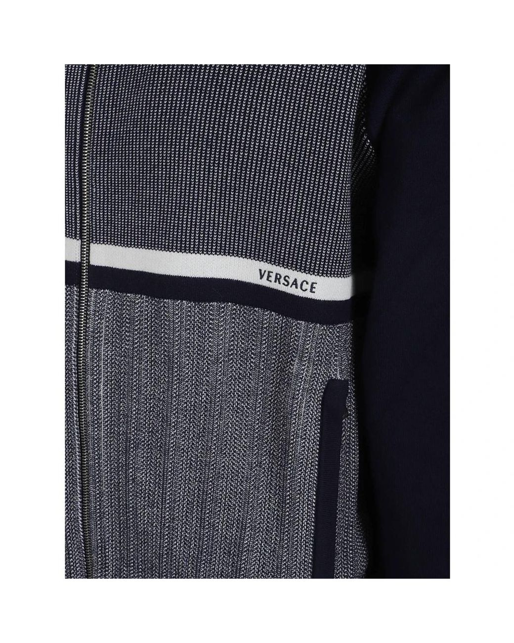 Versace Blue Zip-Throughs for men