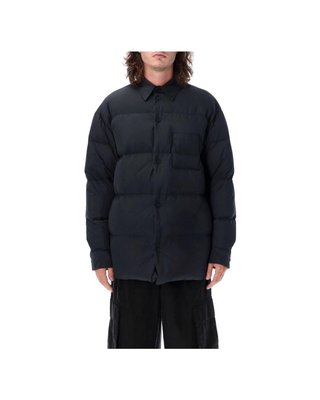 Off-White c/o Virgil Abloh Jassen ,Zwart ,Leer Down Jacket in het Blue voor heren