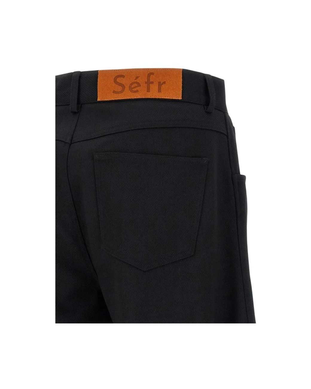 Straight Trousers Séfr de hombre de color Black
