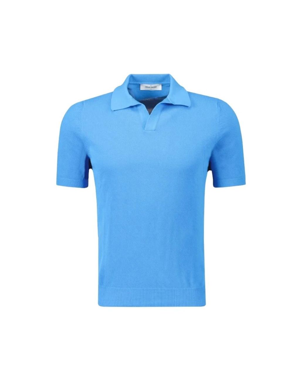 Gran Sasso Blue Polo Shirts for men
