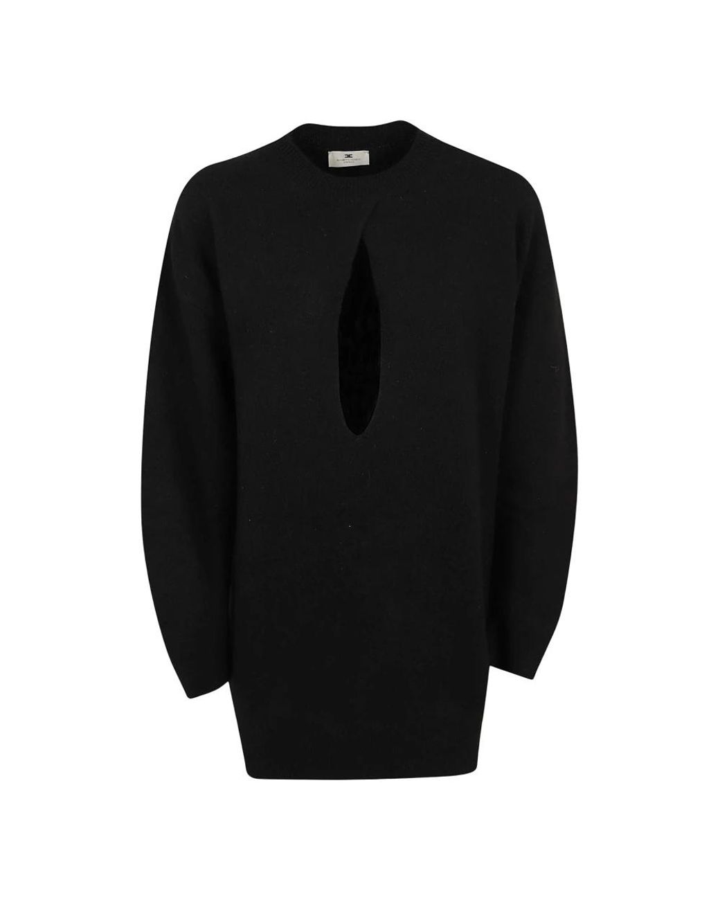 Elisabetta Franchi Black Knitted Dresses